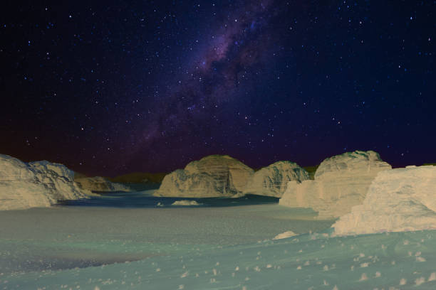 white desert stargazing